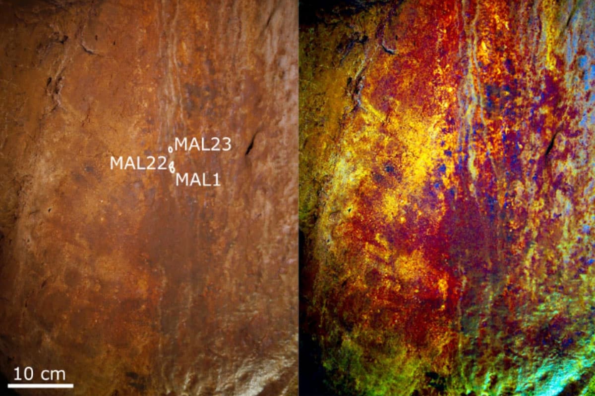 Handabdrücke in der spanischen Maltravieso-Höhle.Copyright/Quelle: Journal of Archaeological Science: Reports (2024)