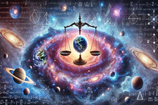 Symbolbild: Das Anthrophische Prinzip eines perfekt auf das Leben abgestimmten Universums (Illu.) Copyright: grewi.de (KI erstellt)