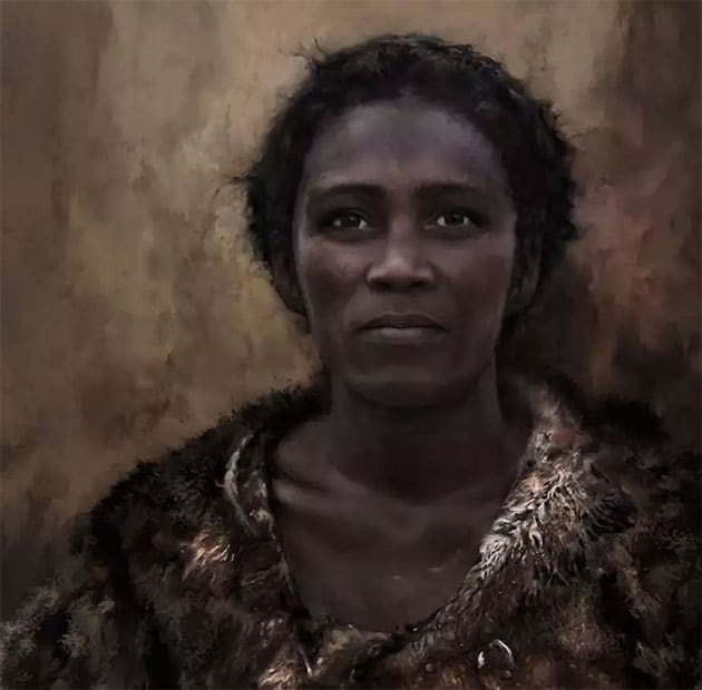 Künstlerische Darstellung der Frau aus Zlatý kůň, die zur gleichen Population gehörte wie die Individuen von Ranis.Copyright/Quelle: Tom Björklund für Max-Planck-Institut für evolutionäre Anthropologie