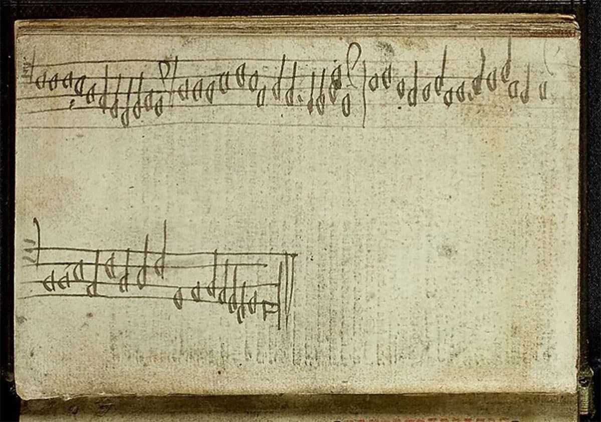 Die aus nur aus 55 Noten bestehende Notation aus dem frühen 16. Jahrhundert.Quelle: ed.ac.uk