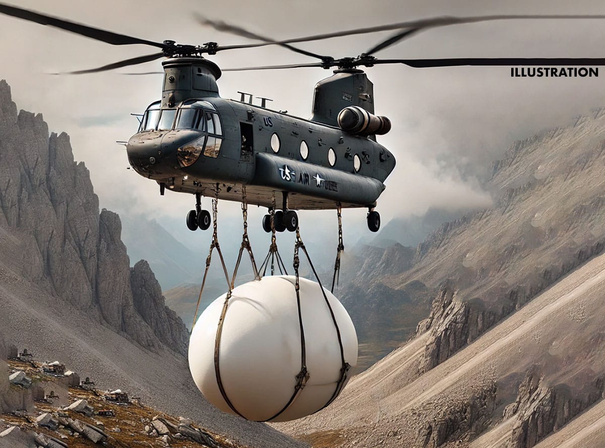 Künstlerische und freie Illustration der vom neuen Whistleblower beschriebenen UFO-Bergungs-Situation (Illu.).Copyright: grewi.de (Mit KI erstellt)