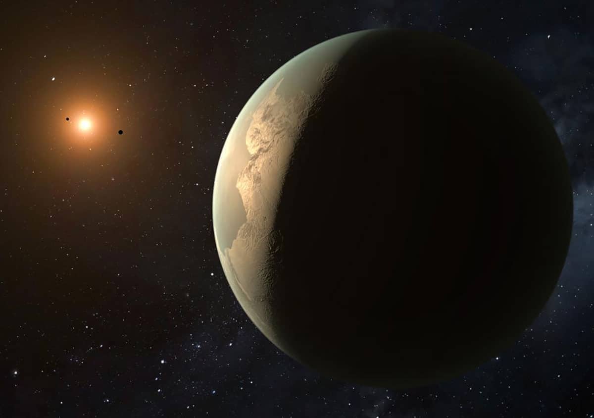 Künstlerische Darstellung der neuentdeckten Super-Erde im System des nur 59 Lichtjahre entfernten Sterns „GJ 3998“ (Illu.).Copyright: Gabriel Pérez Díaz (SMM, IAC)