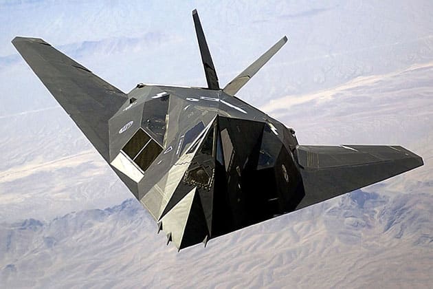 Eine F-117 im Einsatz. Copyright/Quelle: Gemeinfrei