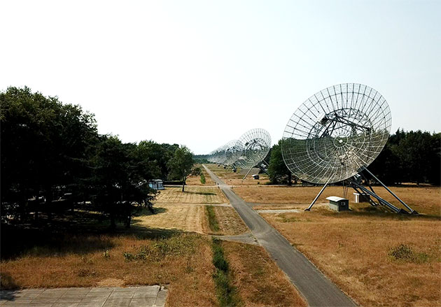 Blick auf die Teleskope des Westerbork-ObservatoriumsQuelle: Breakthrough Listen