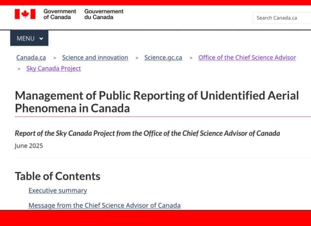 Titel des finalen Berichts zum "Sky Canada Project". Quelle: www.science.gc.ca