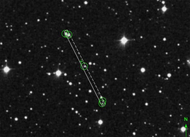 Bildausschnitt der Fotoplatten des Transient-Kandidaten 5. Quelle: Villarroel et al., ResearchGate.net 2025