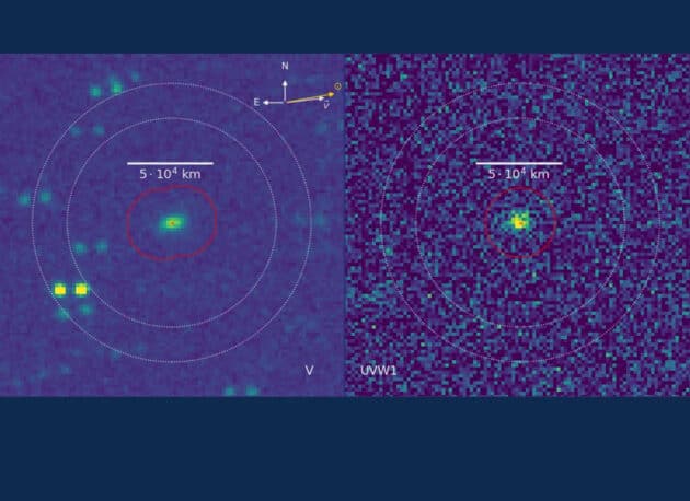 Beobachtungen des interstellaren Objekts „3I/ATLAS“ vom 31. Juli bis 1. August 2025 mit dem Neil Gehrels-Swift Observatory Copyright: Xing et al. / ArXiv.org 2025