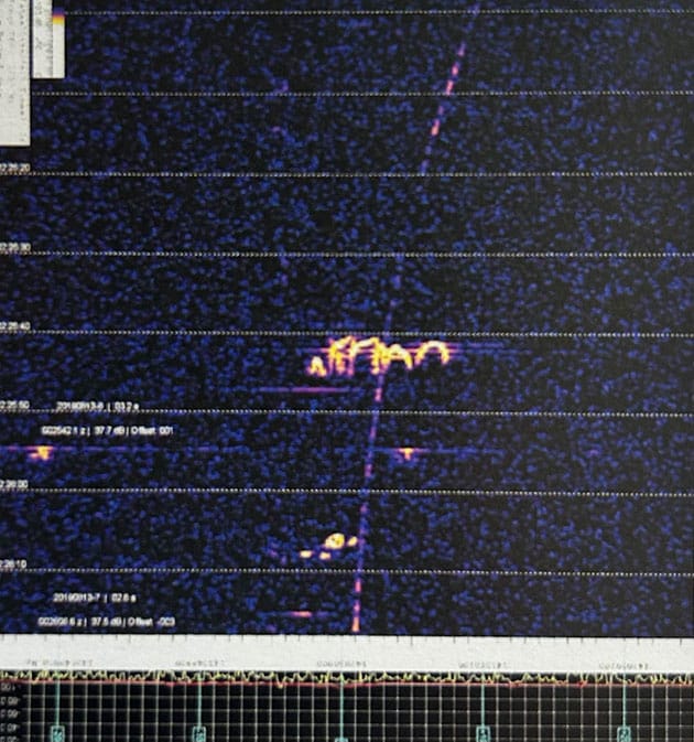 Passiv-Radar-Detektion einer Meteoritenwolke.Quelle/Copyrigt: JUFOF / Roche Hervé