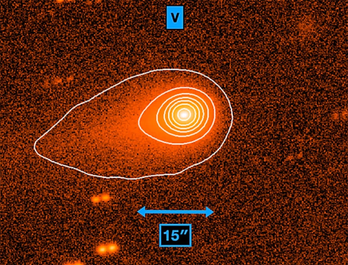Das interstellare Objekt 3I/ATLAS, aufgenommen am 27. August 2025 mit dem Gemini South Observatory.CopyrightQuelle: B. Bolin et al. 2025