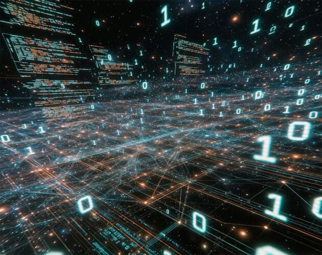 Grafische Darstellung der Realität als Computersimulation (Illu.). Copyright: grewi.de (KI erstellt)