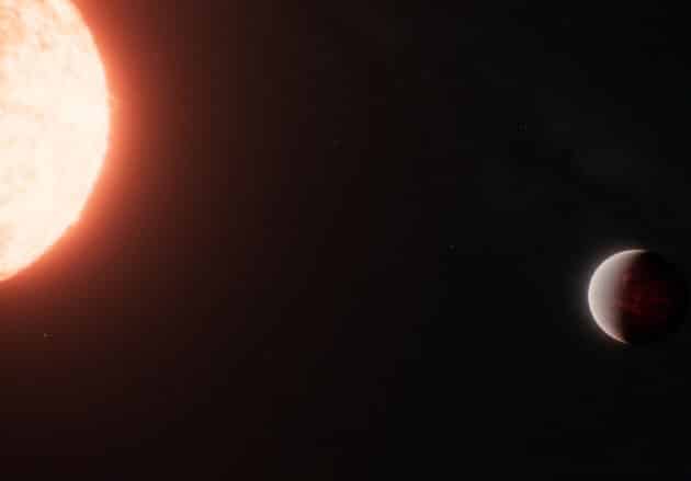 Künstlerische Darstellung des Planeten „TOI-561 b“ um seine Zentralgestirn (Illu.). Copyright: NASA/STScI