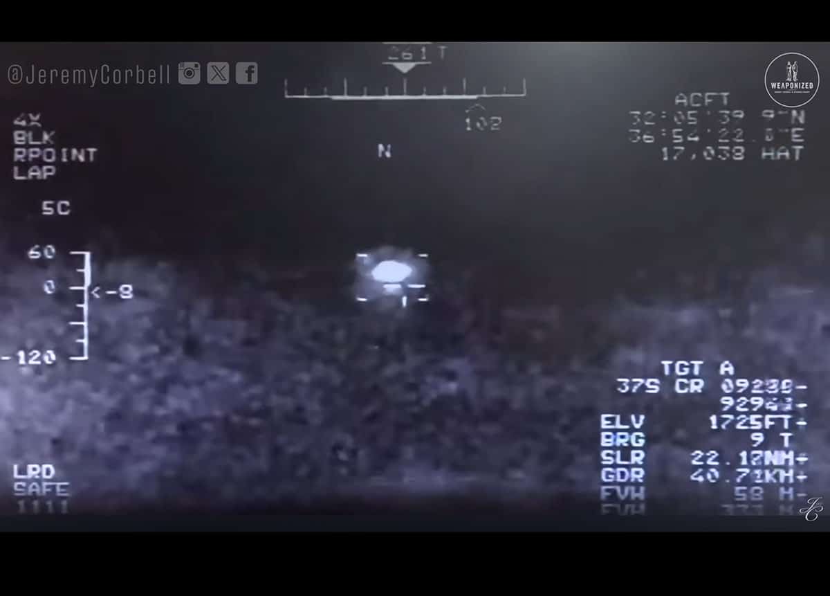 Standbild aus dem „Syria UAP 2021“-Video.Copyright/Quelle: US Mil. / Weaponized Podcast