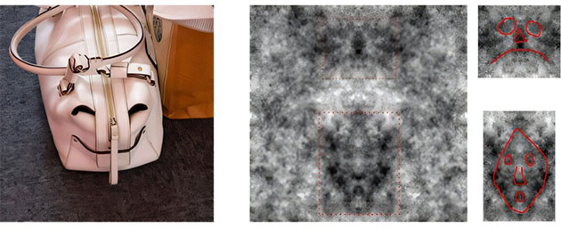 Einige der den Probanden gezeigten Bilder tatsächlicher Objekte (l.) und künstlich generieren Rauschens.Quelle: Dr. Peterson, University of New South Wales