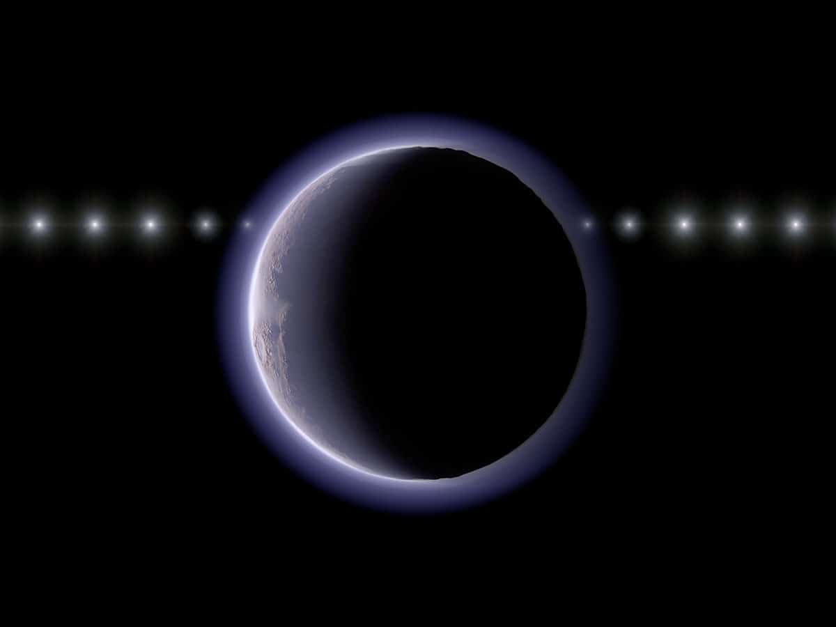 Künstlerische Darstellung der Passage des transneptunischen Objekts „2002 XV93“ vor einem Hintergrundstern (Illu.).Copyright/Quelle: NAOJ