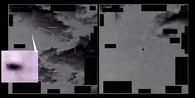Standbilder aus dem F/18-Video.Quelle: DOW / US Gov.