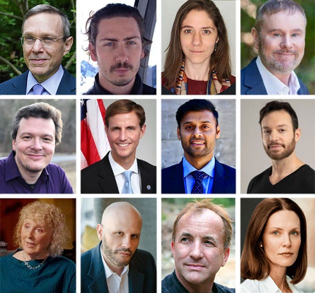 Die Mitglieder des „UAP Science Advisory Council“ (v.o.l.n.u.r.): Avi Loeb, Richard Cloete, Regina Sarmiento, Gary Nolan, Matthew Szydagis, Tim Gallaudet, Devesh Nandal, Omer Eldadi, Carol Cleland, Peter Skafish, Michael Shermer u. Jennice Vilhauer.