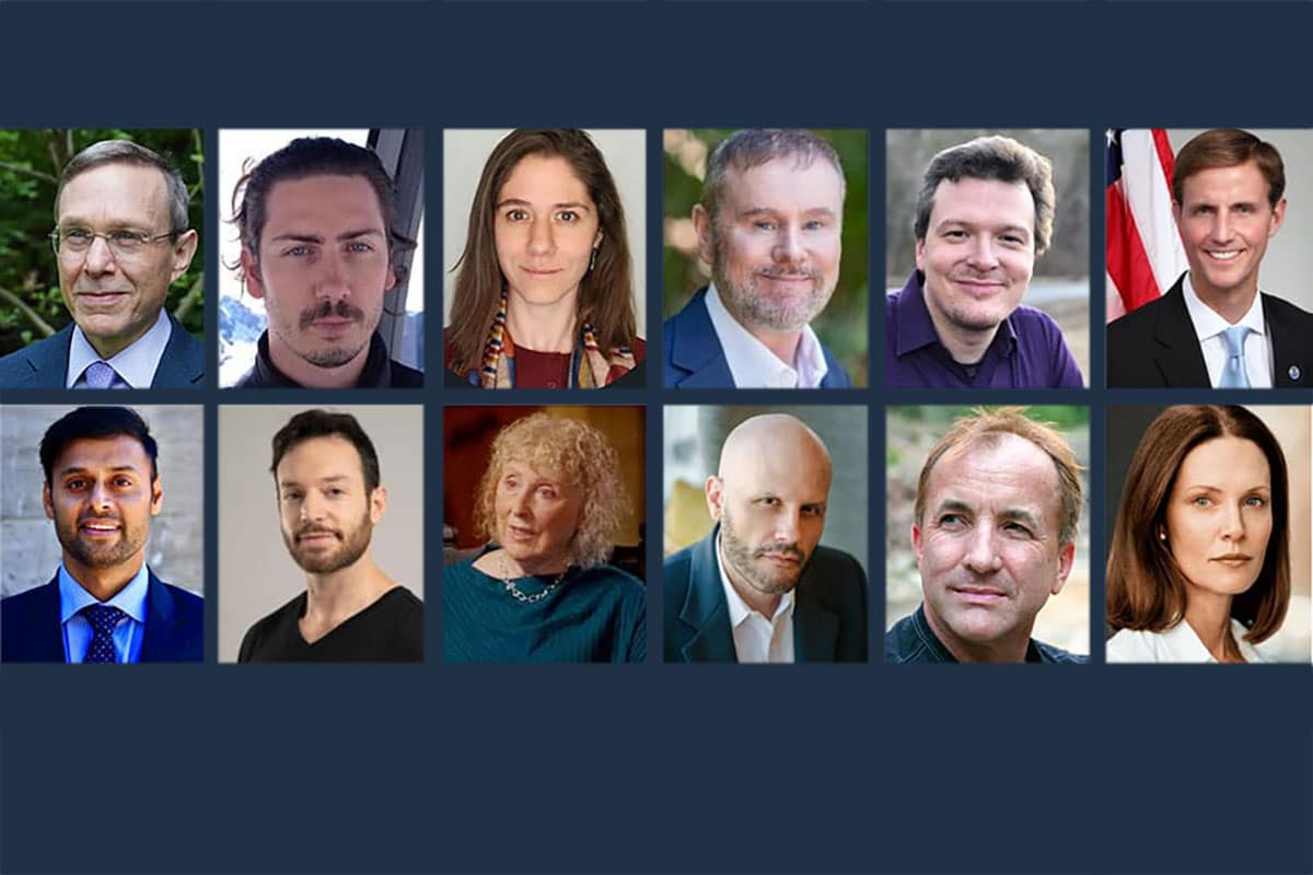 Die bislang benannten Mitglieder des „UAP Science Advisory Council“ (v.o.l.n.u.r.): Avi Loeb, Richard Cloete, Regina Sarmiento, Gary Nolan, Matthew Szydagis, Tim Gallaudet, Devesh Nandal, Omer Eldadi, Carol Cleland, Peter Skafish, Michael Shermer u. Jennice Vilhauer.