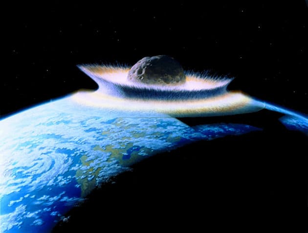 Künstlerische Darstellung eines Impakts.Quelle: (work commissioned by NASA)