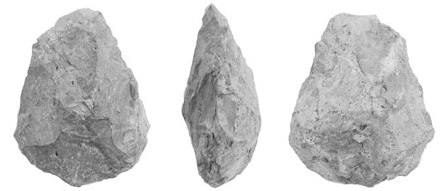Ein Beispiel für auf der Erde findbare Noosignaturen: Steinkeile der afrikanischen Lomekwi-Kutur.Quelle: The Portable Antiquities Scheme, Julian Watters