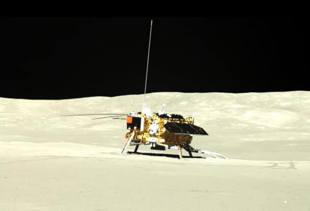 Der Lander der Mission „Chang’e-4“ auf der Rückseite des Mondes. Copyright: CNSA