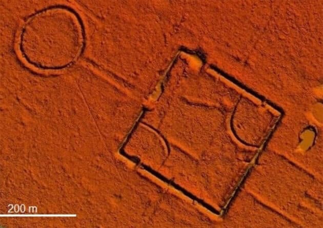 LiDar-Scan der archäologischen Stätte „Fazenda Atlântican“ im brasilianischen Bundesstaat Acre. Copyright: M. Pärssinen & F. de Novaes