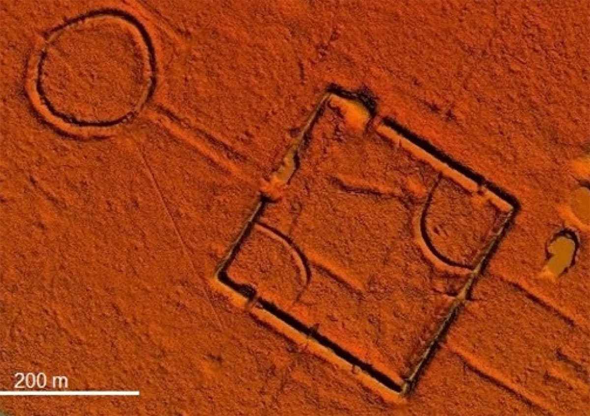LiDar-Scan der archäologischen Stätte „Fazenda Atlântican“ im brasilianischen Bundesstaat Acre.Copyright: M. Pärssinen & F. de Novaes