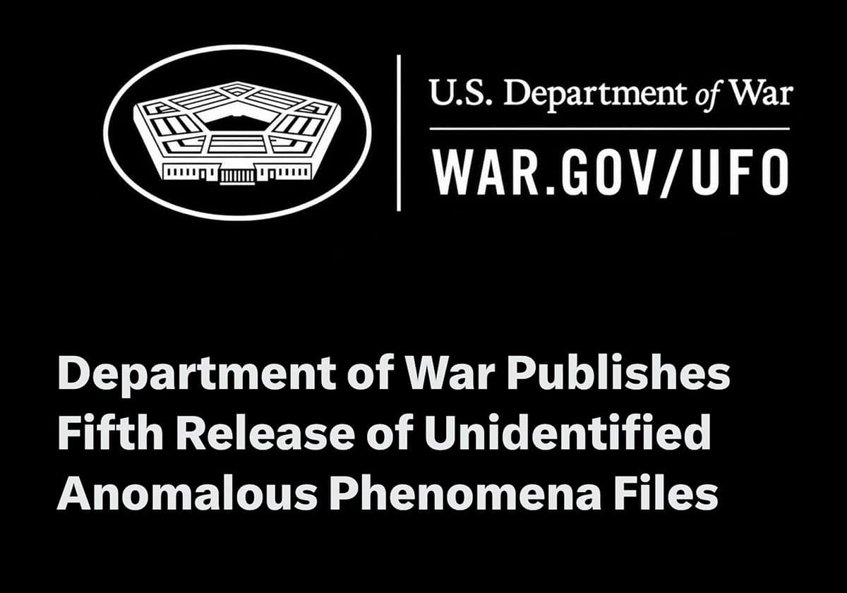 Ankündigungen des US-kriegsministerium zur 5. Tranche der US-UFO-Akten.Copyright: US Gov / DOW