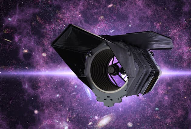 Künstlerische Darstellung des „Nancy Grace Roman Space Telescope“ (Illu.). Copyright: NASA Goddard Space Flight Center Scientific Visualization Studio