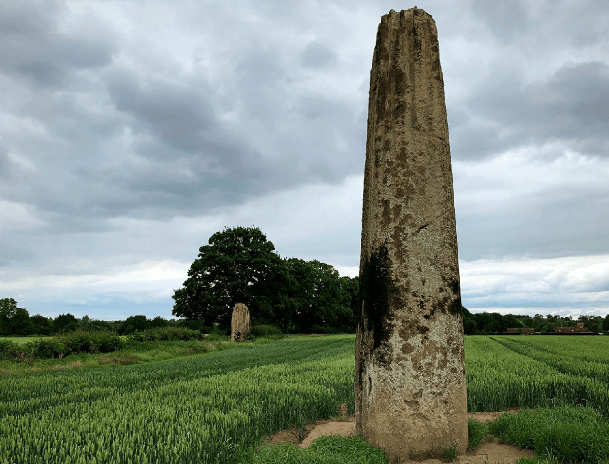 Von ursprünglich vermutlich vier oder fünf Menhiren der „Devil’s Arrows“ in North Yorkshire stehen heute nur noch drei „Teufelspfeile“Copyright/Quelle: Dr. Jim Leary / Curtin University