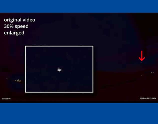 Standbild aus dem Video vom 1. September 2026. Quelle/Copyright: Project Hessdalen, www.hessdalen.org