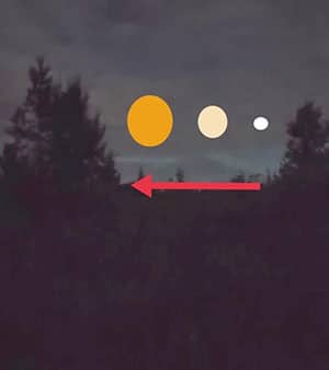 So sah der Zeuge den „springenden Orb“ (Illu.).Quelle Project Hessdalen
