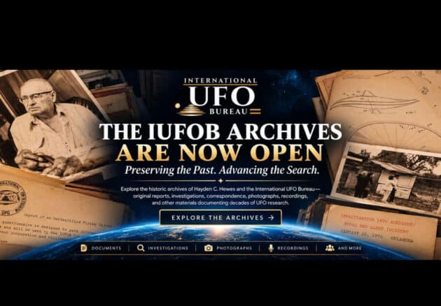 Symbolbild: Startseite des IUFOB-Archivs. Copyright: iufob.com