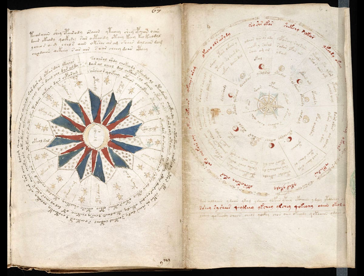 Blick ins Voynich-Manuskript.Copyright/Quelle: Gemeinfrei / Beinecke Rare Book & Manuscript Library, Yale University